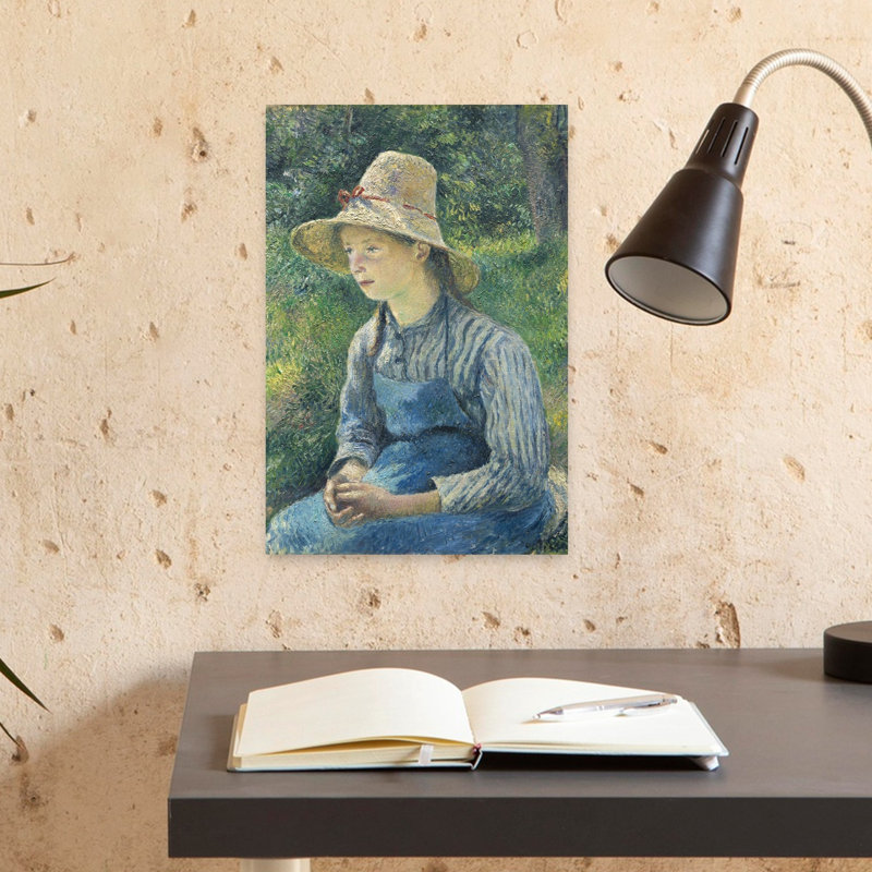 Peasant Girl With A Straw Hat, 1881 Abstract Contemporary Portrait Wall Art Print, 45.72cm H x 30.48cm W