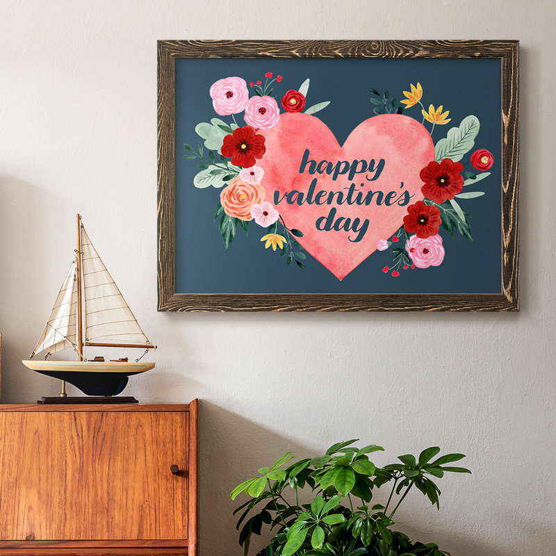 Sweet Hearts Collection, peinture sur toile encadrée, Noyer, H 14 po x l 20 po x P 1,5 po