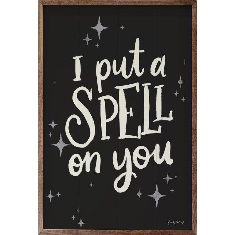 Sophistiqué Spooky III Spell Black par Becky Thorns, H 24 po x l 16 po, Noir / blanc