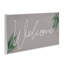 Plaque murale Welcome on Grey with Herbs, design par Lil 'Rue