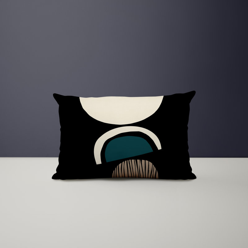 Housse et insert de coussin rectangulaire intérieur / extérieur en polyester / mélange de polyester Chamu, Émeraude