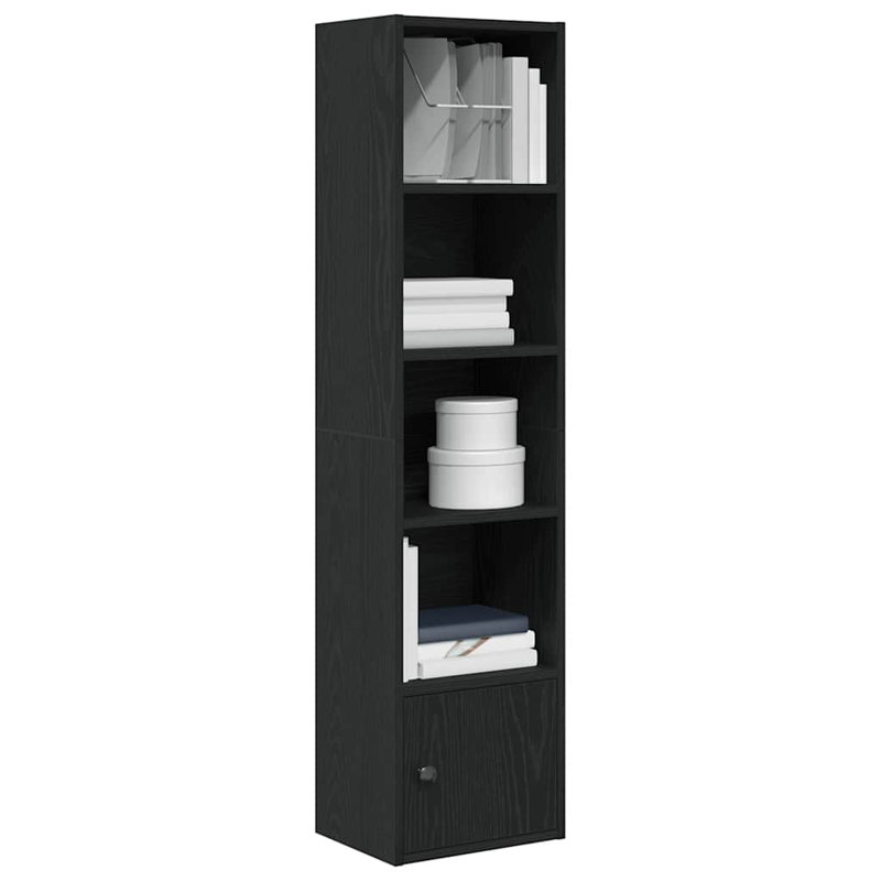 Conary 31cm W Bookcase, (5 Shelves) 127cmH x 31cmW x 24cmD, Black Oak