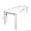 Console blanche extensible de 118,50 po de long, polyvalente pour diverses utilisations Bureau extensible multifonctionnel-54124321