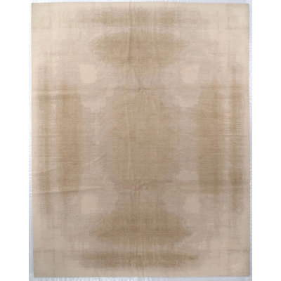 Tapis beige en laine noué à la main Tomx