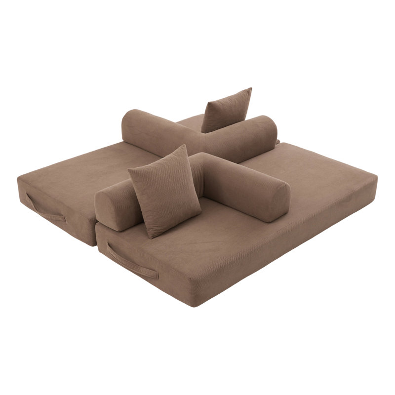 Canapé pliable et compressible, Brun