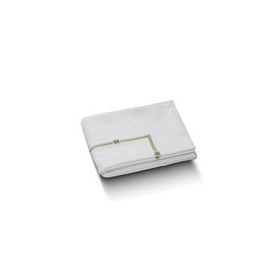 Falesia Embroidery White with Green Embroidery Flat