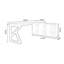 Bureau noir en bois massif en forme de L-1240534240