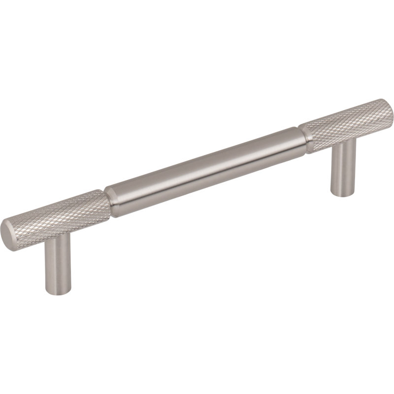 Brushed Satin Nickel Modern Industrial Bar Pull 5 1/16"