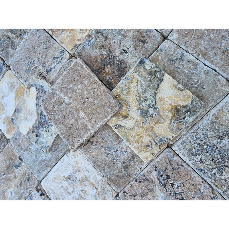 4" x 4" Natural Stone Marble Look Tile