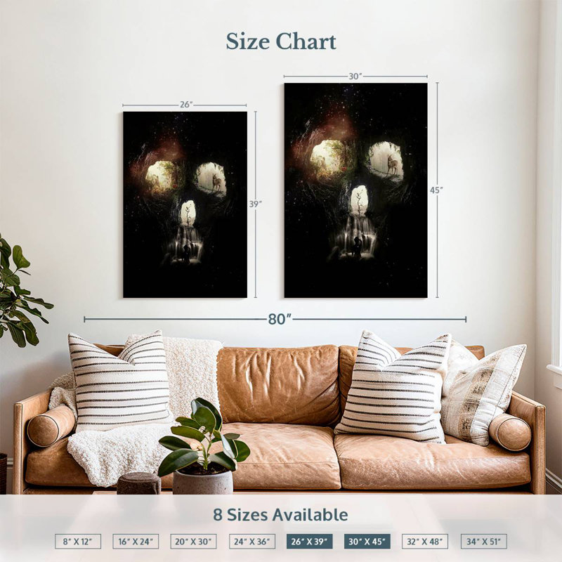 Kerner Cave Skull, 39" H x 26" W
