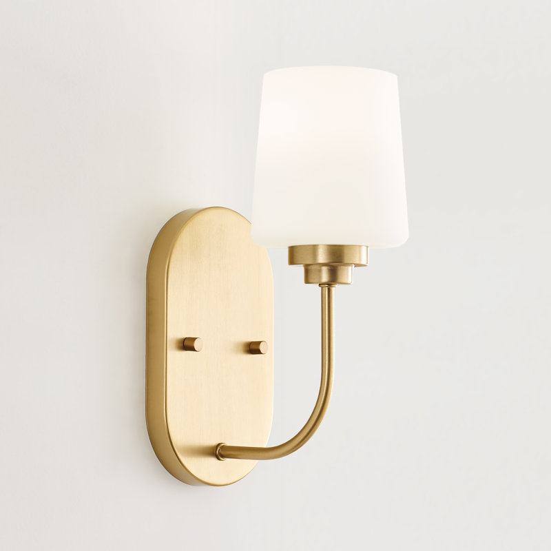 Windom Dimmable Bath Sconce, Satin Brass, No
