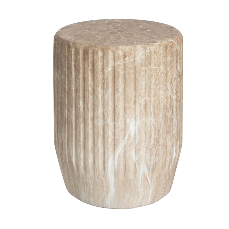 Table d'appoint d'extérieur sculptée Cicci, Doré