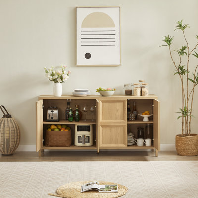Straun Cabinet with 4 Doors and sturdy legs
