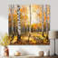 Soleil à travers les bouleaux - impression d'art mural Birch-815530367-815530366