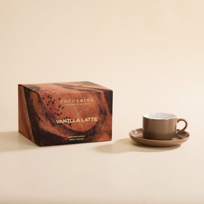 Bougie parfumée vanille café au lait, tasse en forme de tasse à café de 5,64 oz