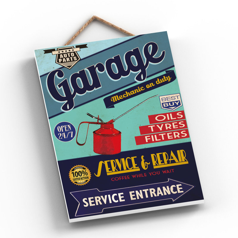 Garage Mechanic On Duty - Print on MDF