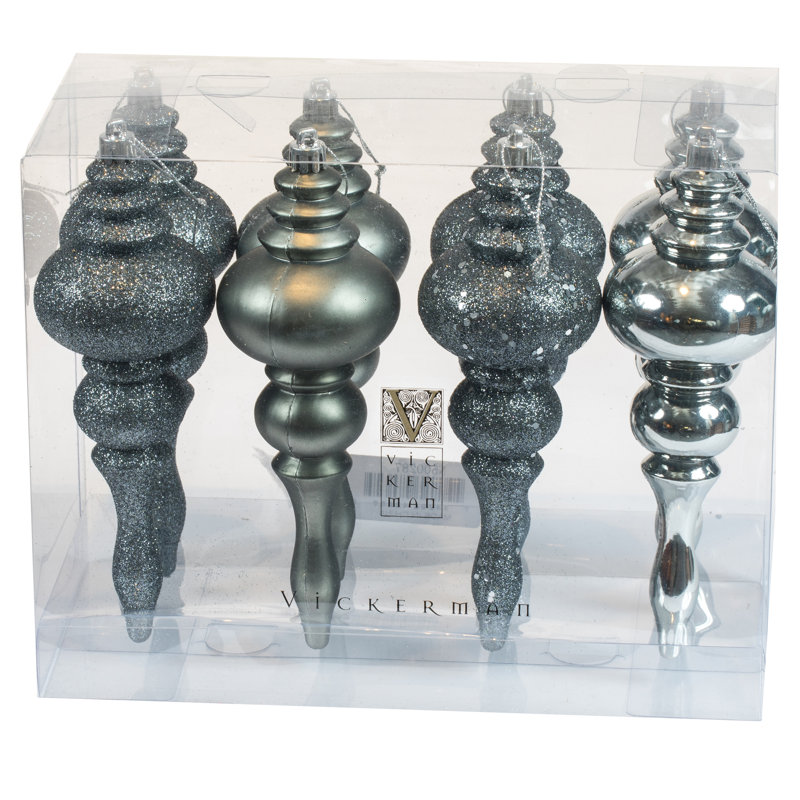 7" 4-Finish Finial Ornament, Pewter