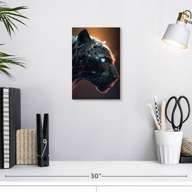 Brampt The Panther's Face, 12" H x 8" W