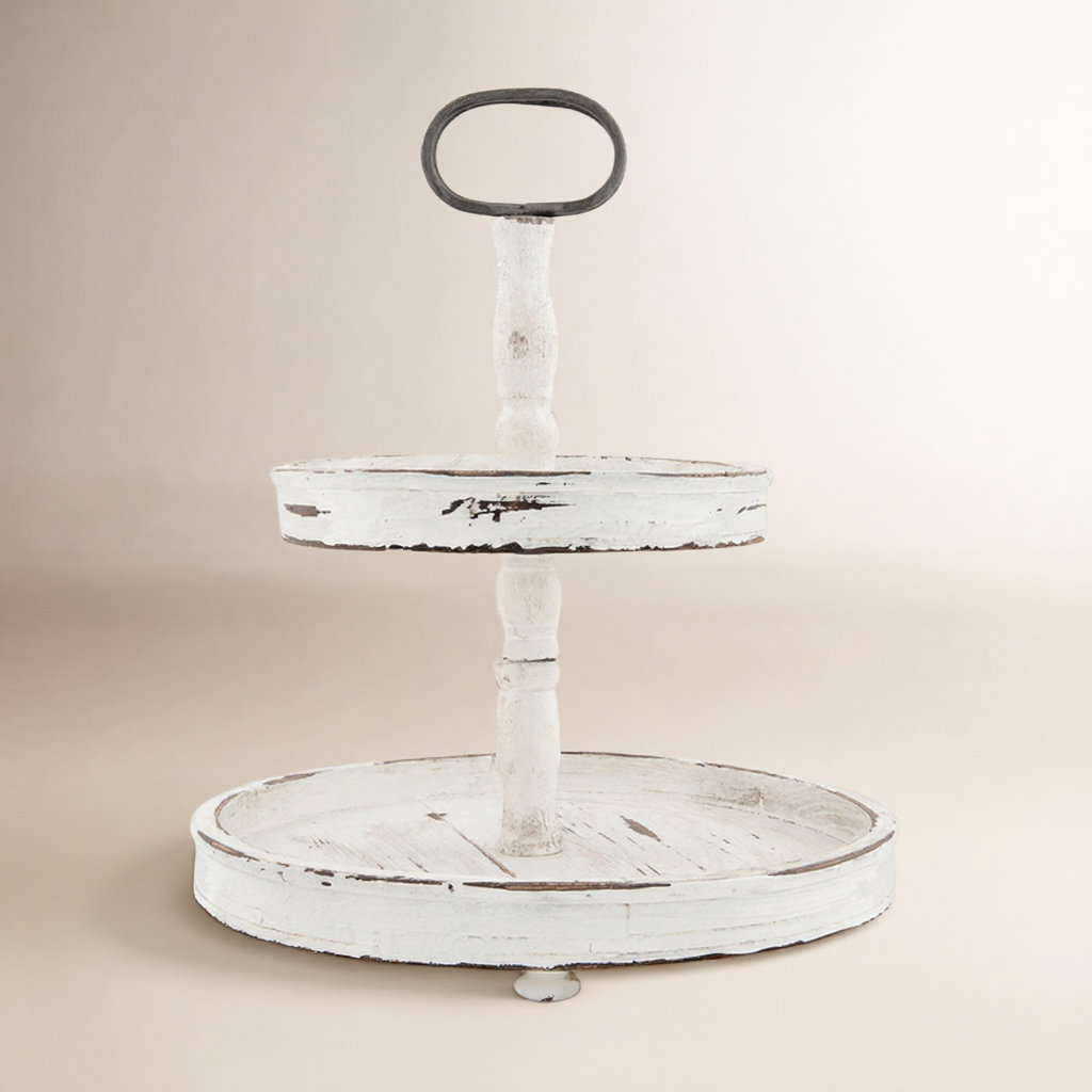Adrianna Decorative Tray, White