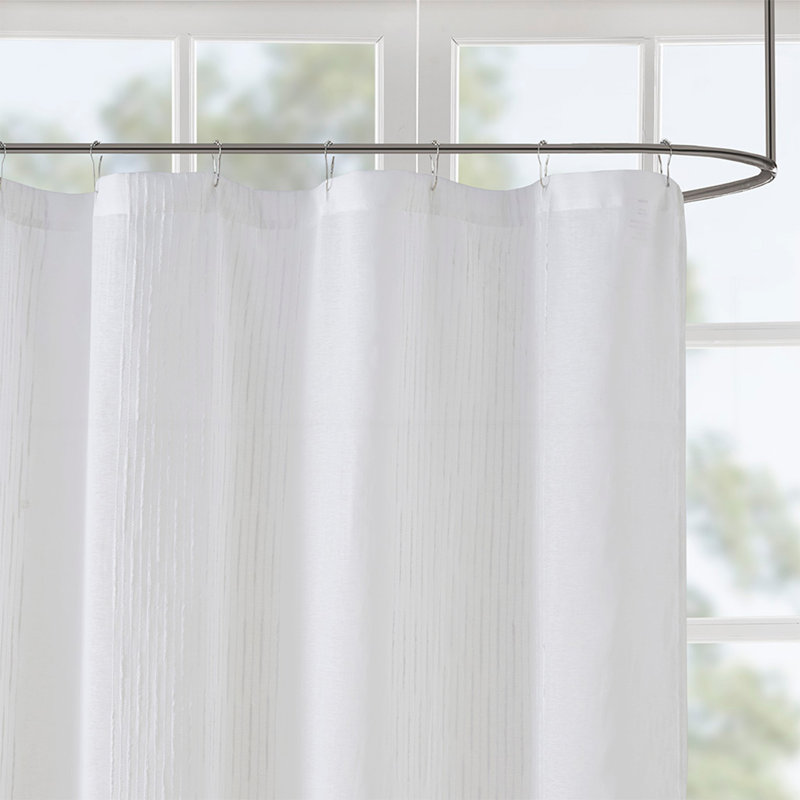 Rideau de douche diaphane, Blanc