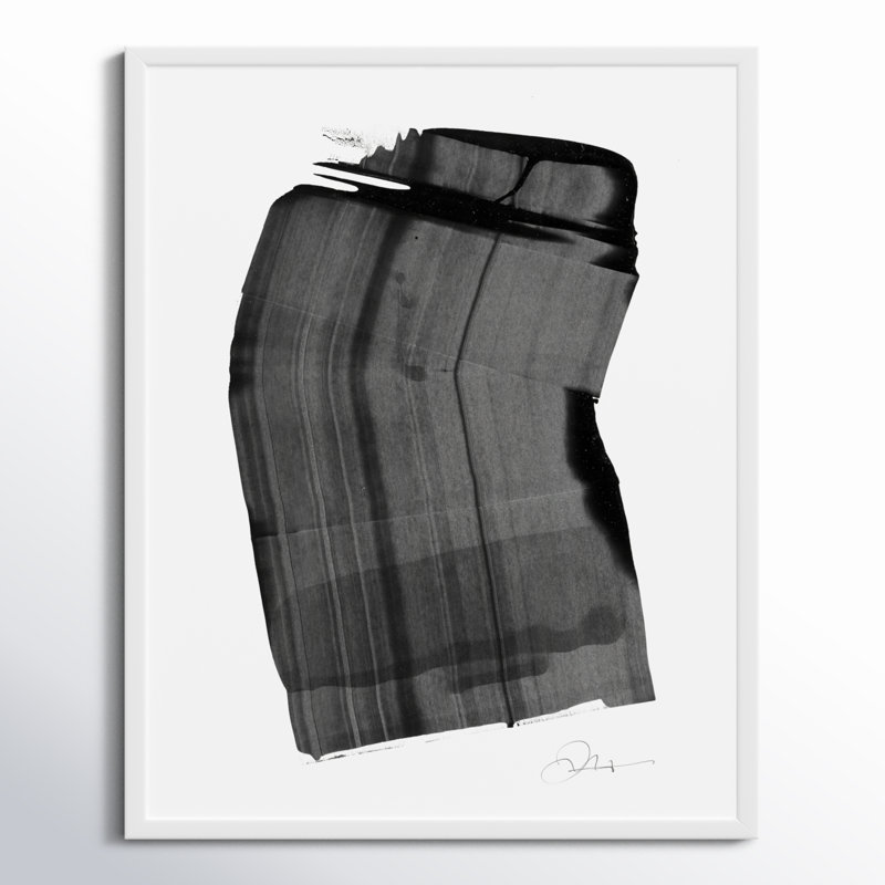 Brushstroke 1 by Jacques Pilon, White, 38" H x 30" W x 1.25" D