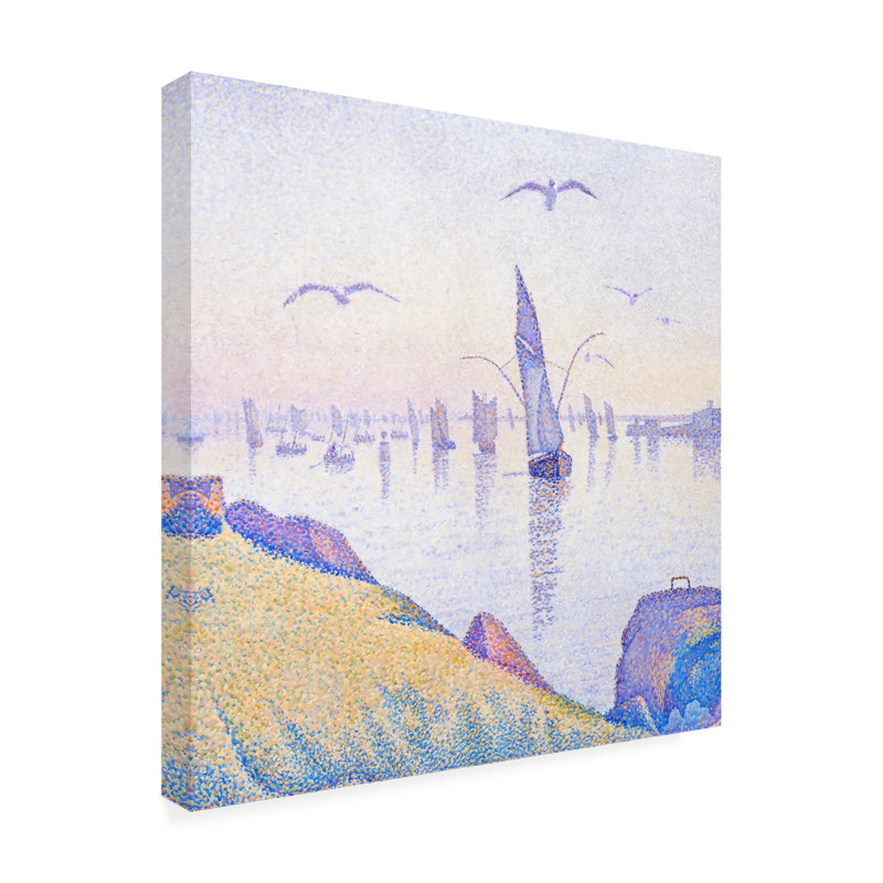 Art sur toile, "Pointillisme III sur toile" par Steve Hunziker, H 14 po x l 14 po x P 2 po
