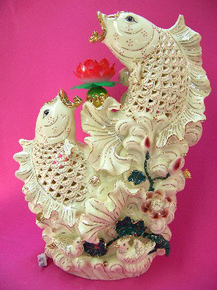 Figurine en porcelaine double 20 "