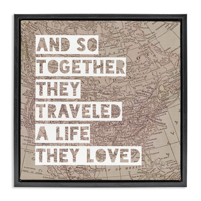 Together They Travelled Framed Floater Canvas Wall Art by Marla Rae