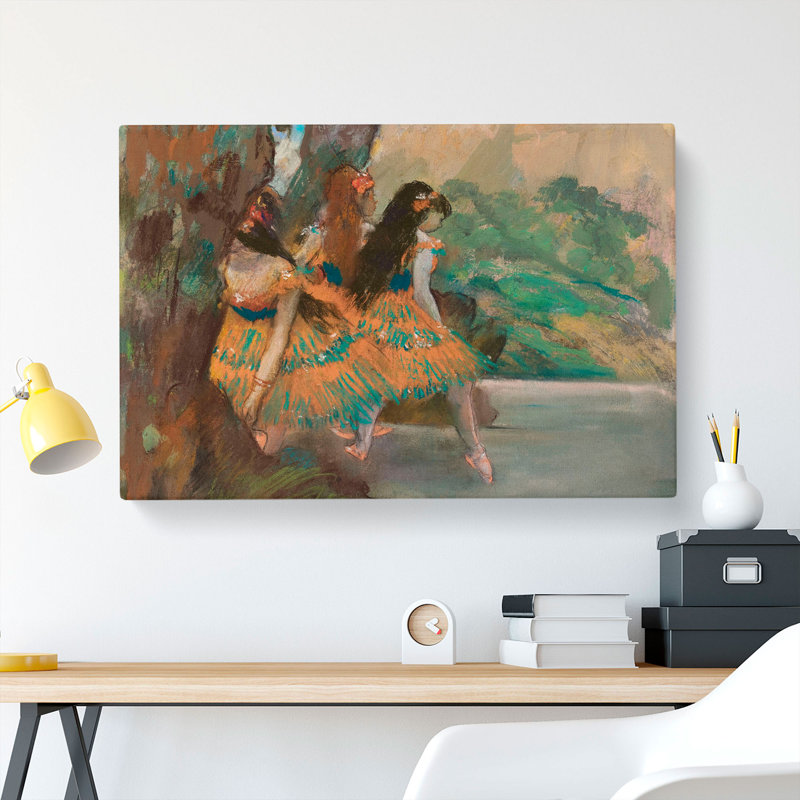 Ballet Ballerina Dancers On Stage by Edgar Degas - Wrapped Canvas, 35cm H x 50cm W x 3cm D
