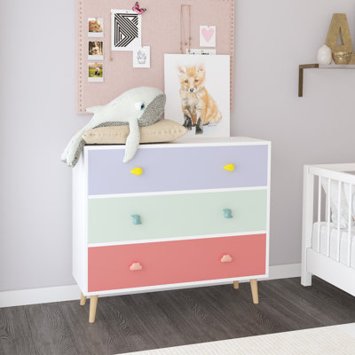 3 Drawer Storage Cabinet for Toddler Child for Living Room by George Oliver