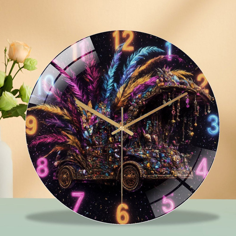 Horloge murale moderne en verre 12 po