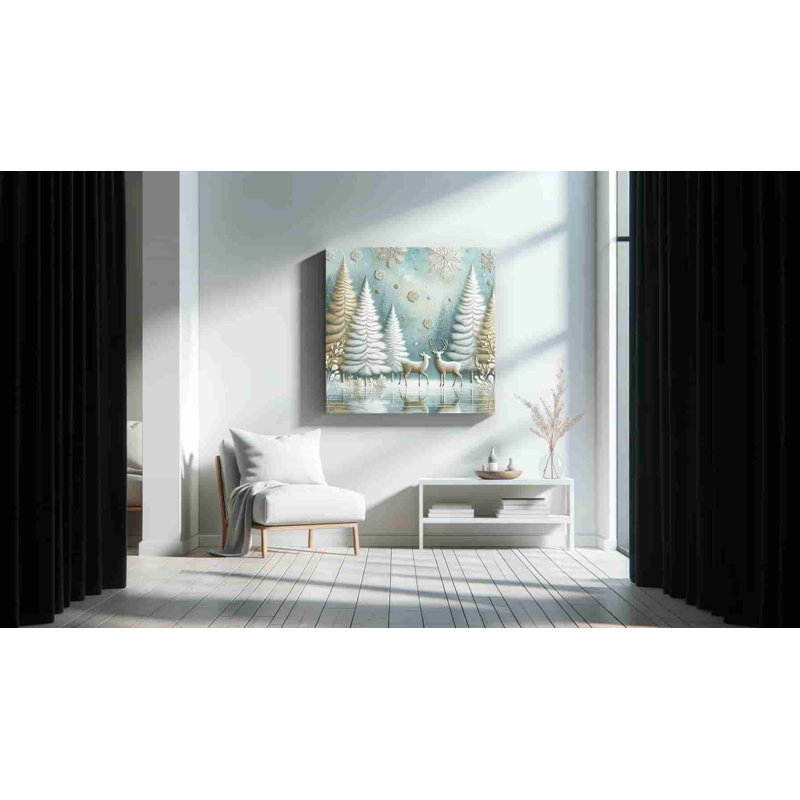 Enchanted Winter Forest - impression sur toile tendue, H 40 po x l 40 po x P 1,5 po