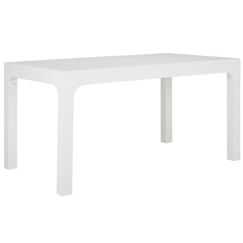 Mahogany Solid Wood Base Dining Table, White