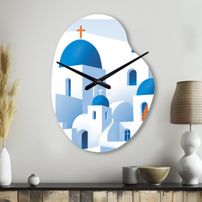 Horloge murale grecque de style Santorini Odyssey IV - Grèce