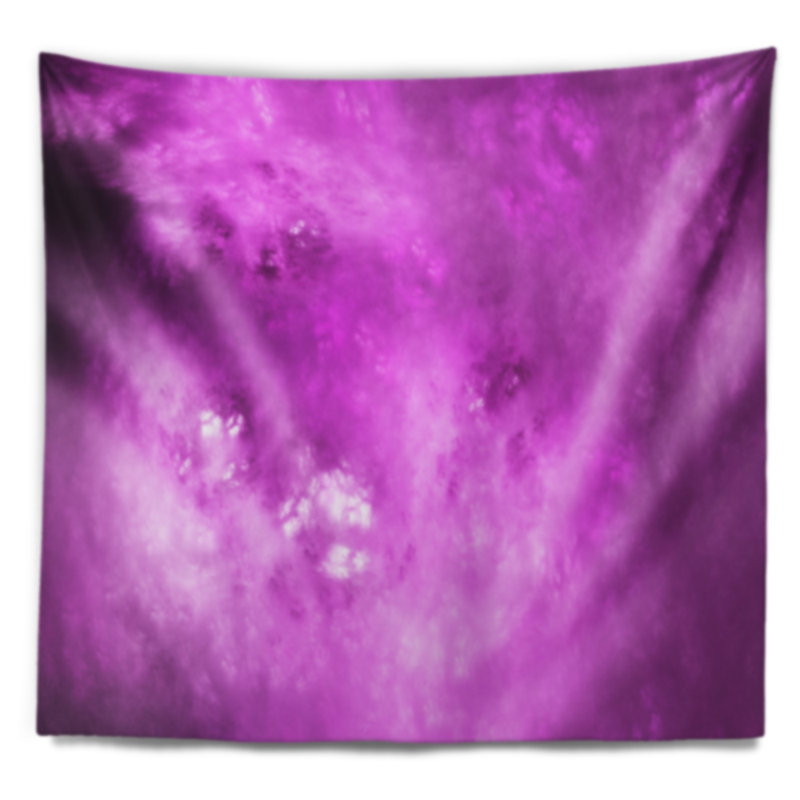 Ciel abstrait mauve vif avec étoiles tapisserie, H 50 po x l 60 po