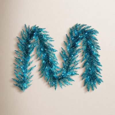 108" Pre-Lit Tinsel Garland