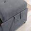 Fauteuil convertible 35 po gris foncé tissé-1015934377