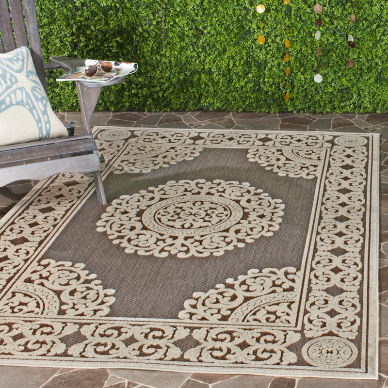 Tapis oriental taupe Parsons, Rectangle 6 pi 7 po x 9 pi 6 po