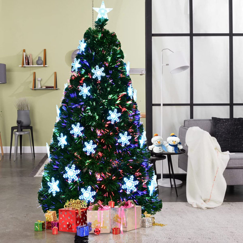 Lighted Artificial Pine Christmas Tree, 210cm H x 90cm W x 90cm D