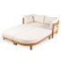 Corbin Modern Organic Acacia Wood Outdoor Daybed With Cushions And Waterproof Cover For Patio, Garden & Poolside