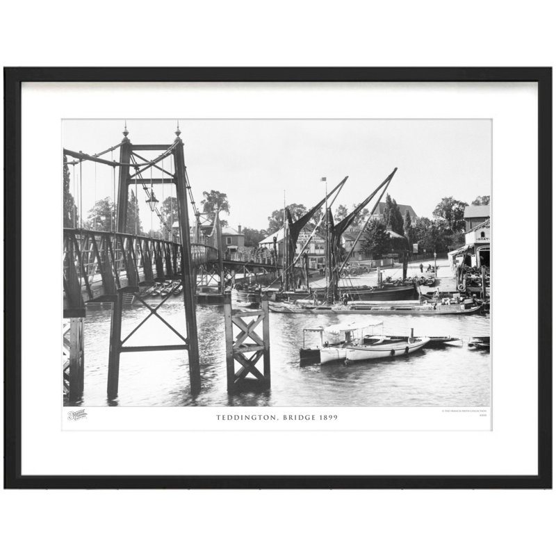 Teddington, Bridge 1899 by Francis Frith - Single Picture Frame Print, 28cm H x 36cm W x 2.3cm D
