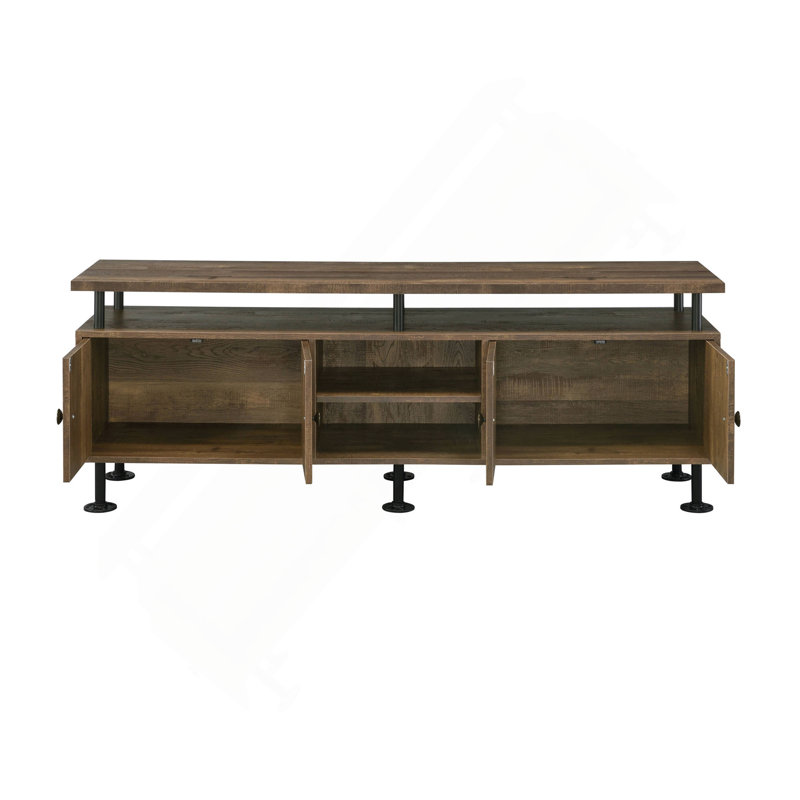 Meuble télé 2 tablettes Rustic Oak