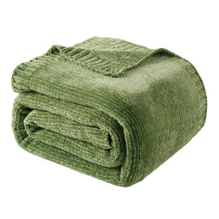 Chenille Knit Throw Blanket for Couch, Cozy Throw Blanket for Home Decor Sofa Chair, 51"x67"