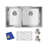 Crosstown 32" L x 19" W Double Basin Undermount Kitchen Sink Kit
