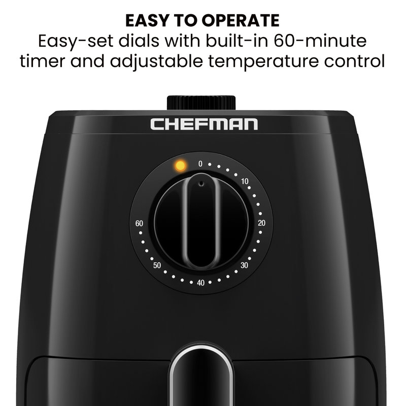 Friteuse électrique Chefman Turbofry 1,89 litres, Noir