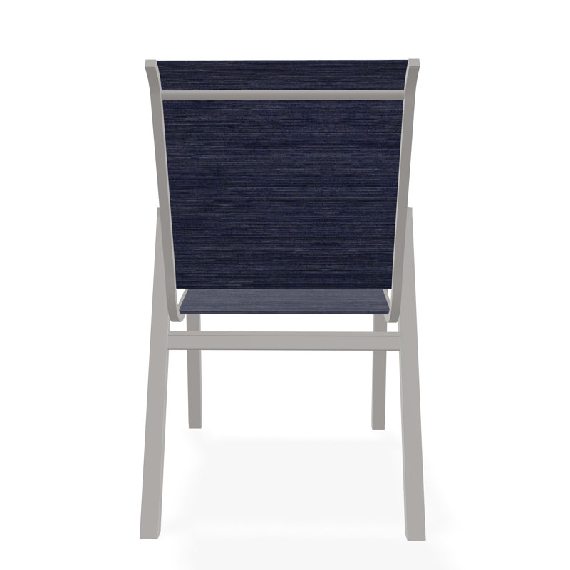 Bazza Outdoor Dining Chair, Collect Indigo, Warm Gray