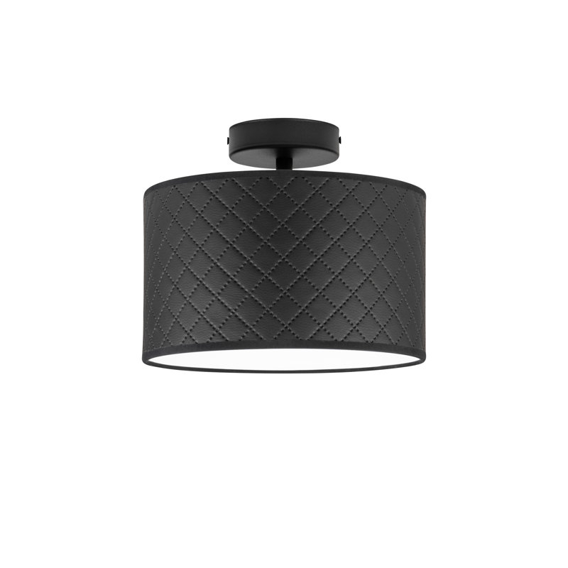 Trece Fabric Semi Flush Mount, Black