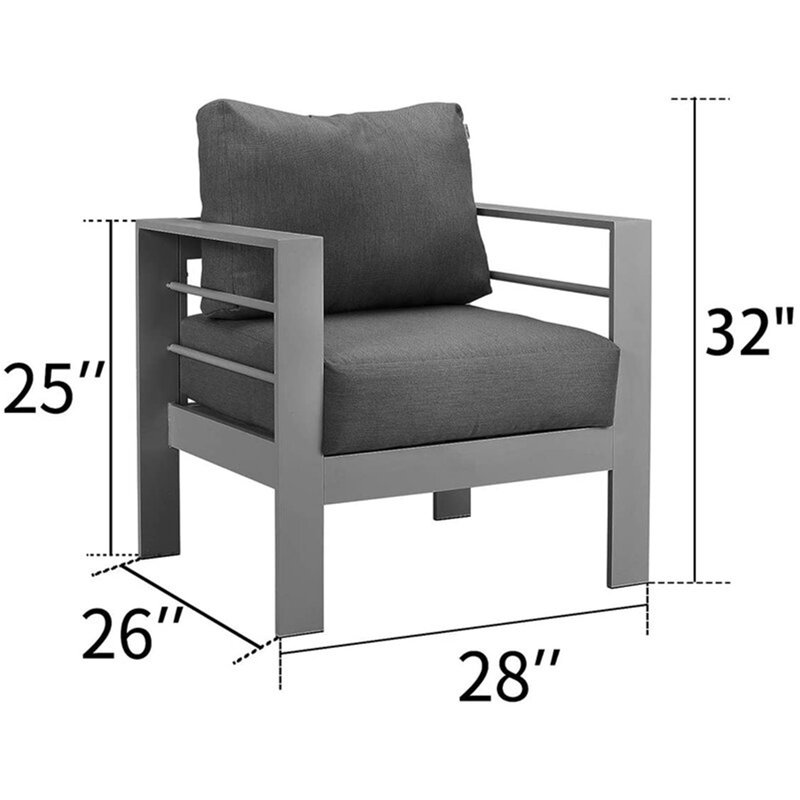 Ensemble de conversation pour l'extérieur 5 pièces avec coussins