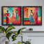Strikse A Pose I - Ensemble de 2 peintures sur toile encadrées-423168266-423168265