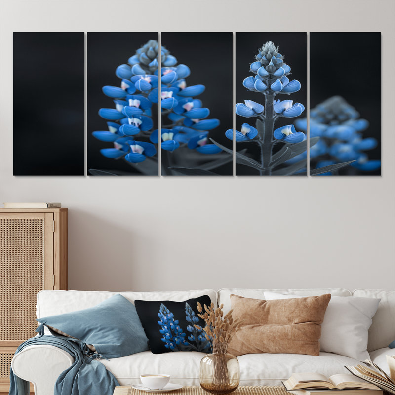 Ensemble de décorations murales bleues bleues bleues Peaceful Summer Meadows - Blue Bonnets, H 32 po x l 80 po